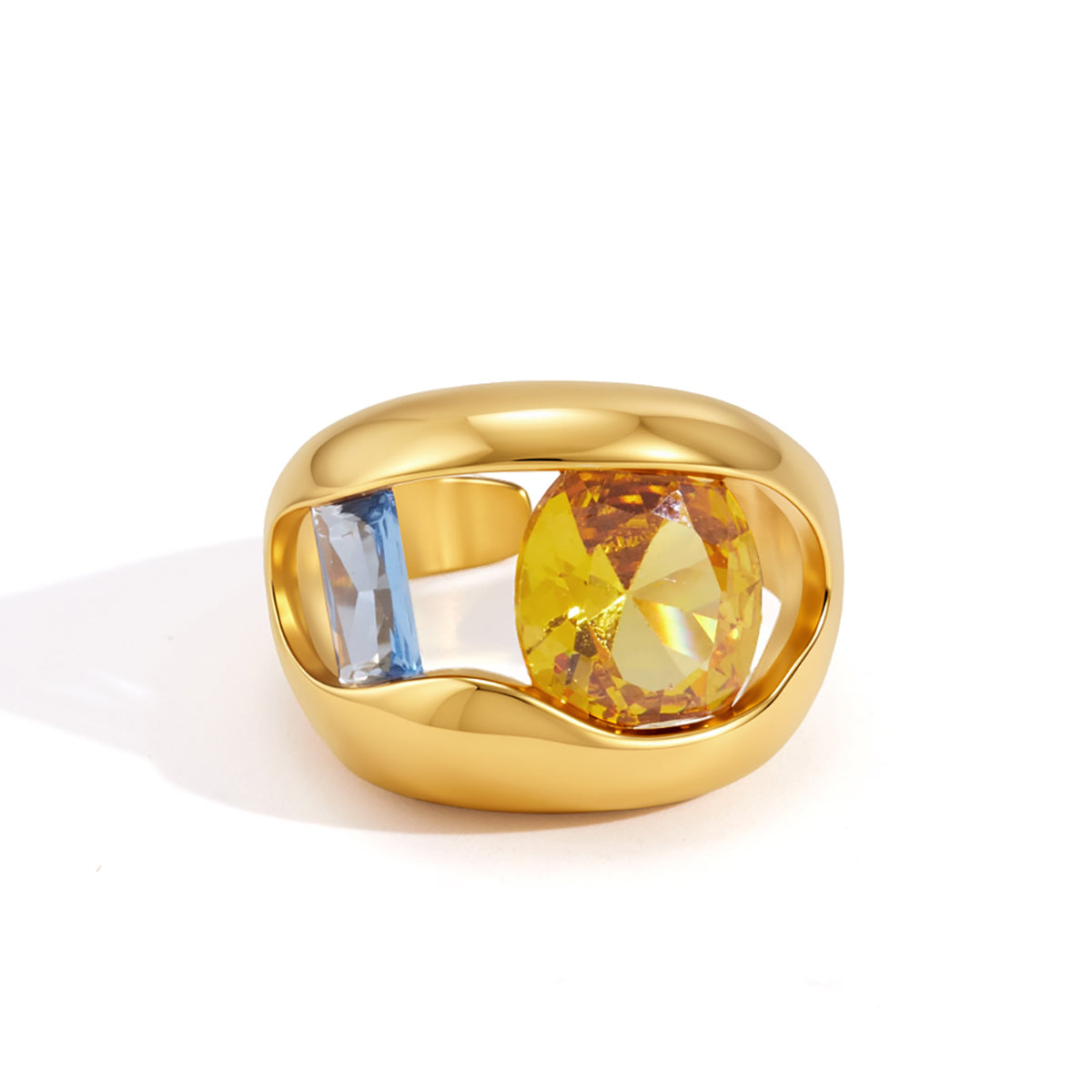 Alba Domed Multi Stone Ring