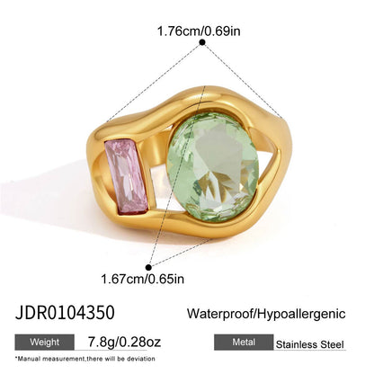 Alba Domed Multi Stone Ring