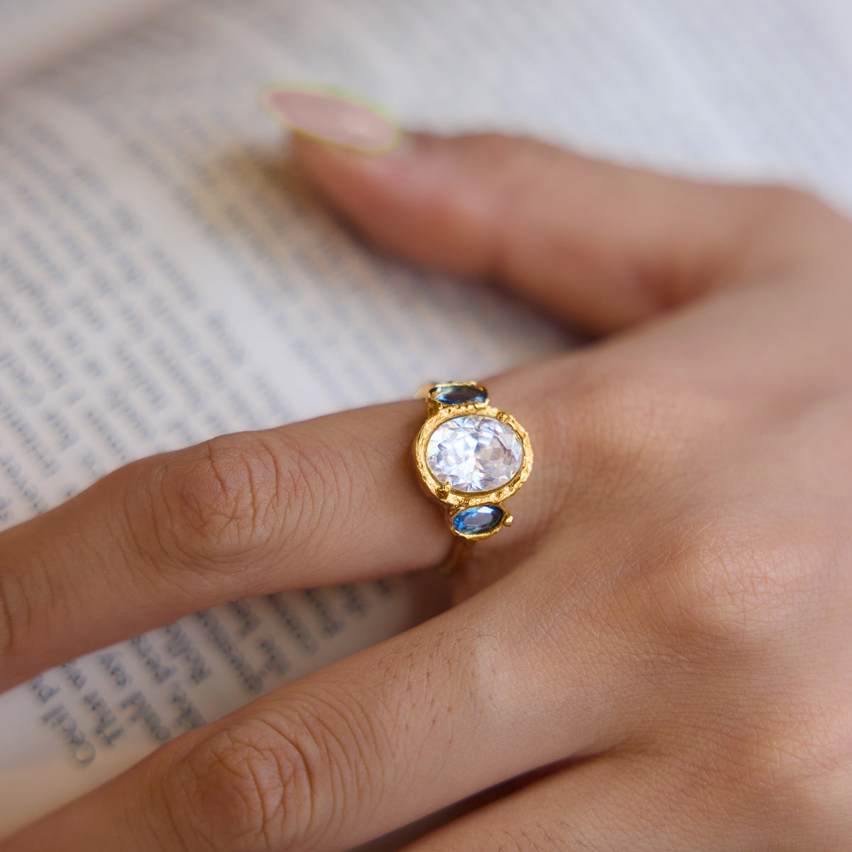 Formentera Multi Stone Band Ring
