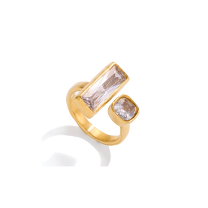 Salt Air Baguette Crystal Open Ring