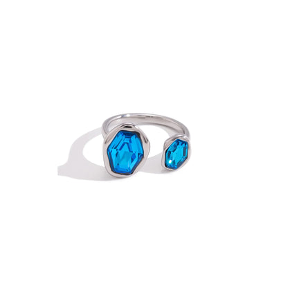 Myrtle Two Stone Open Ring