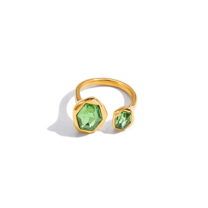 Myrtle Two Stone Open Ring