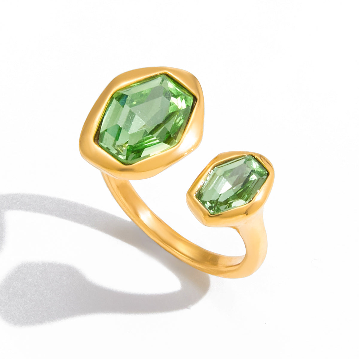 Myrtle Two Stone Open Ring