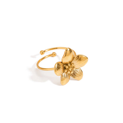 Oleander Five Petal Open Ring