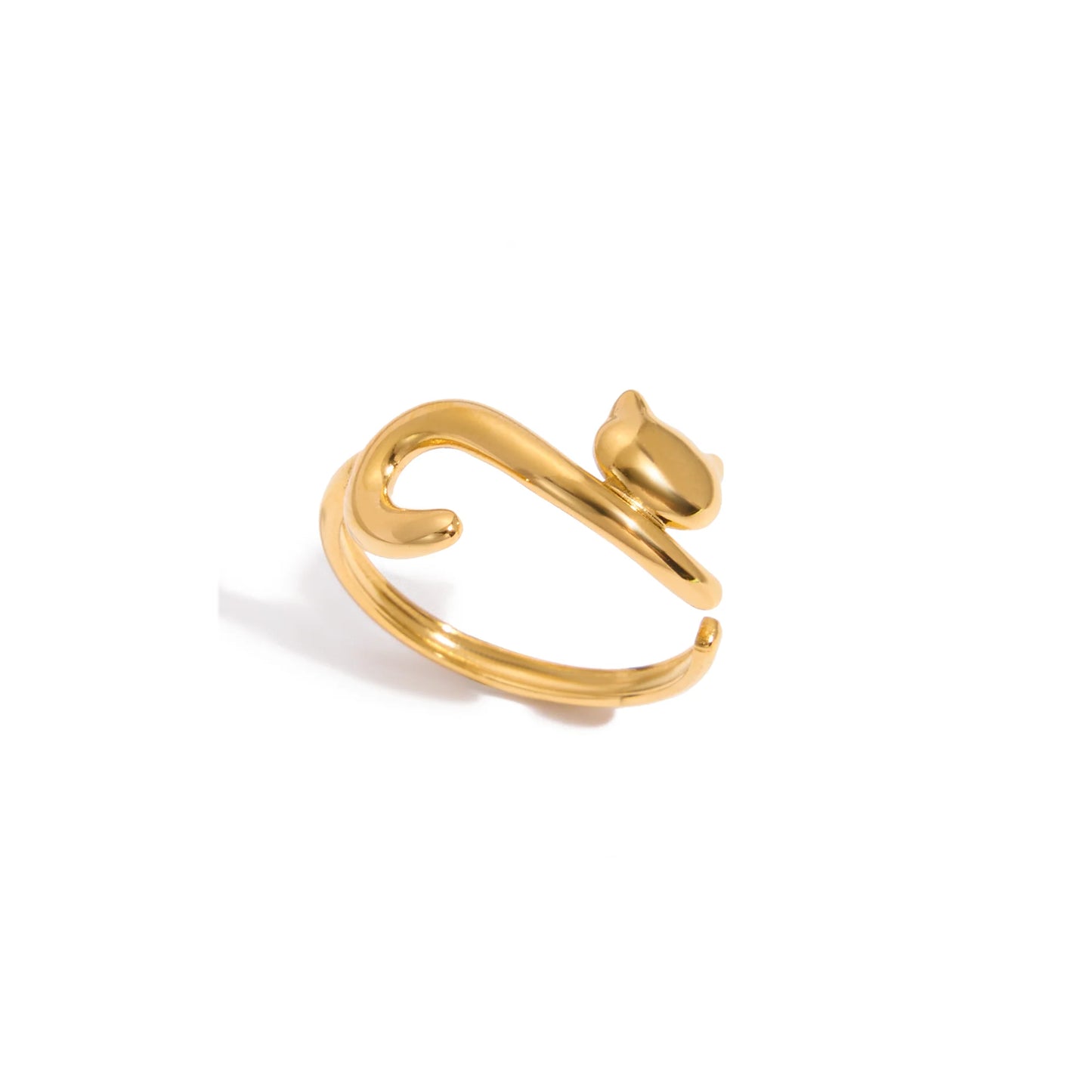 Riviera Curled Kitten Ring