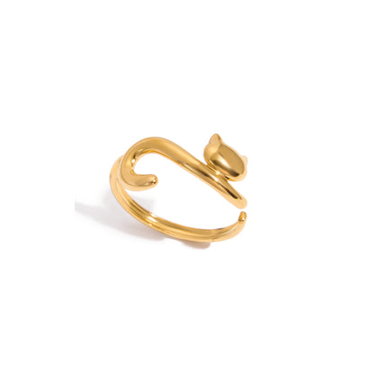 Riviera Curled Kitten Ring