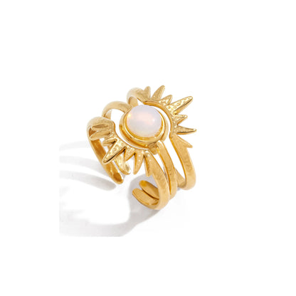 Selene Opaline Ray Stacking Ring