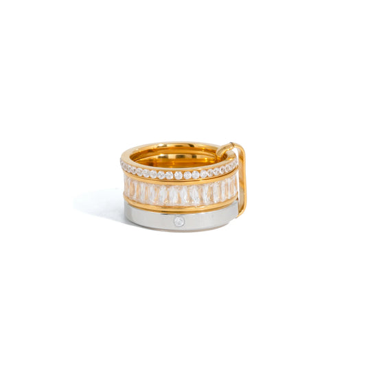 Cala Stacked Two Tone Band Ring