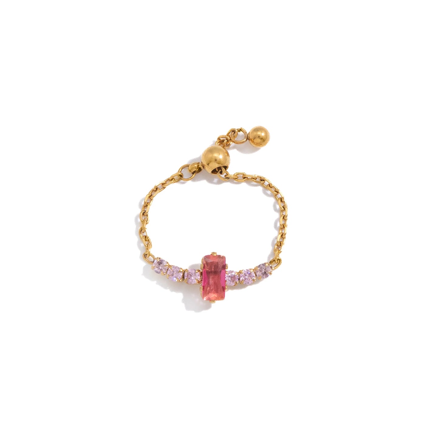 Ibiza Beaded Chain Ring