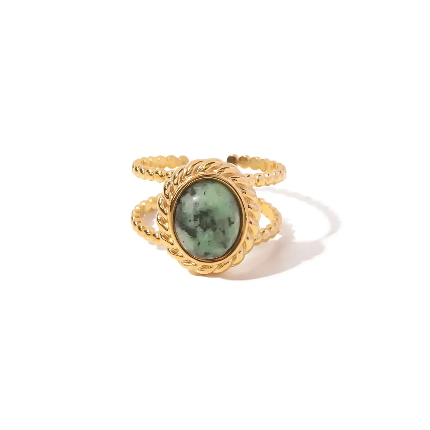 Sage Turquoise Rope Ring