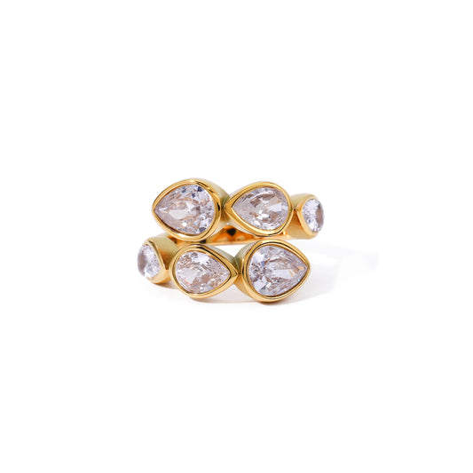 Rockpool Bezel Cluster Ring