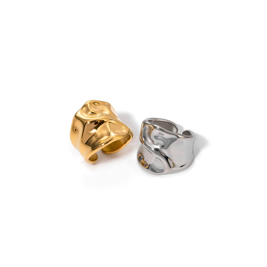 Mistral Molten Wide Band Ring