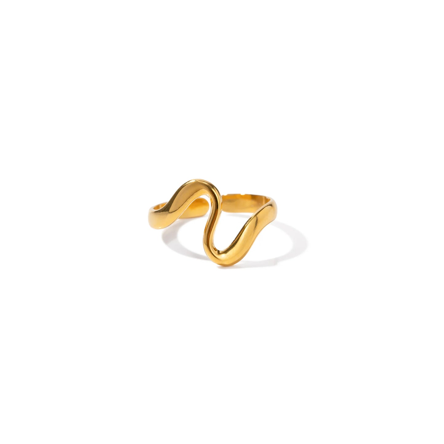 Ondine Curved Wave Open Ring