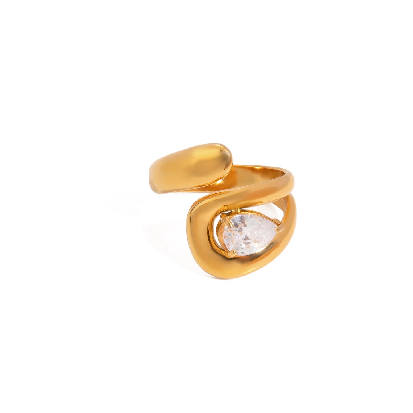 Marea Pear Stone Wrap Ring
